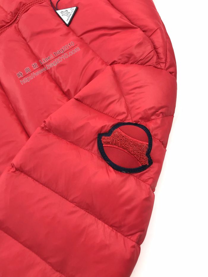 Moncler男裝 蒙口2020新款標誌LOGO印花羽絨服 Moncler男士秋冬紅色外套  ydi3162
